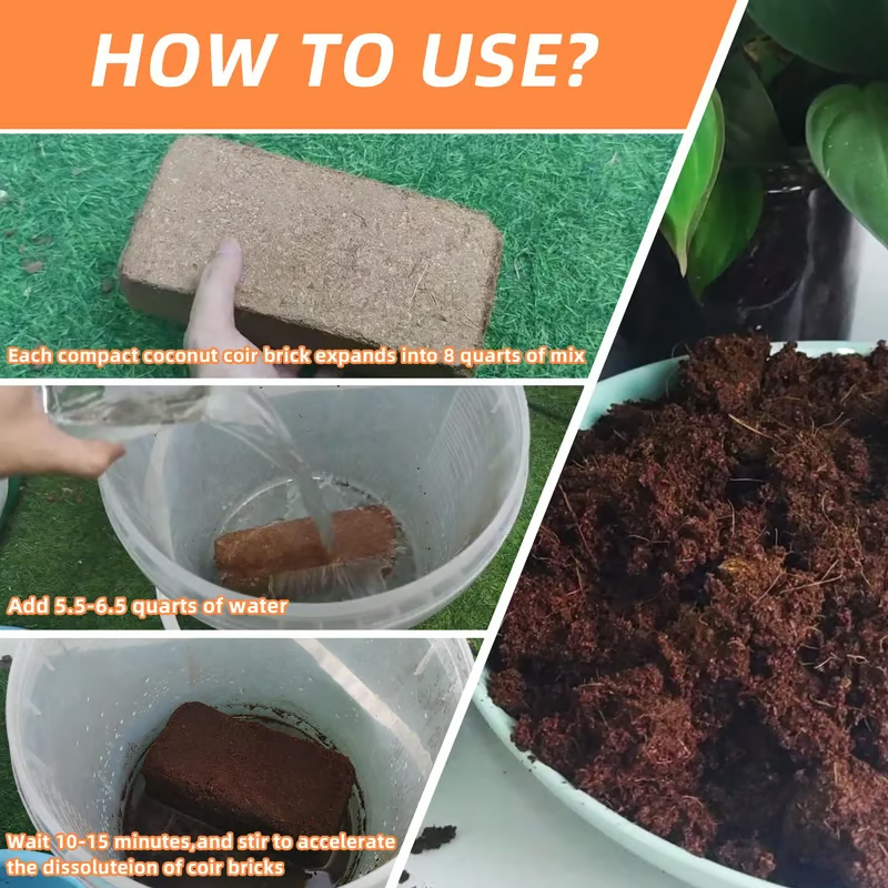 🔥 LAST DAY 49% OFF 🌱 Premium Organic Coconut Coir Bricks For Plants