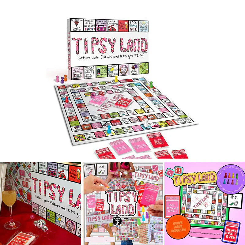 🔥 Last Day Sale 50% Off ⏰ Party Board Game - Fun Drinking Game for Friends 🍷